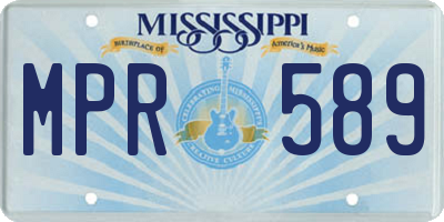 MS license plate MPR589