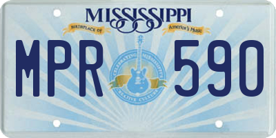 MS license plate MPR590