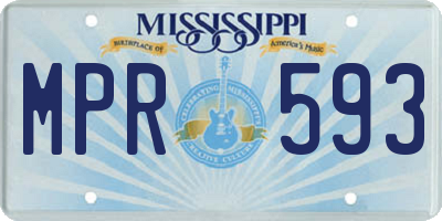 MS license plate MPR593