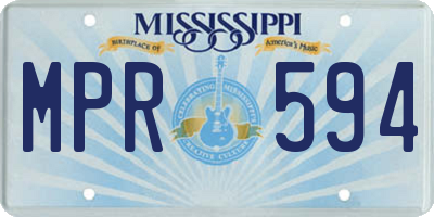 MS license plate MPR594