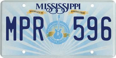 MS license plate MPR596