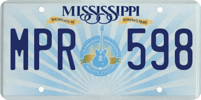 MS license plate MPR598