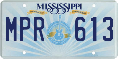 MS license plate MPR613