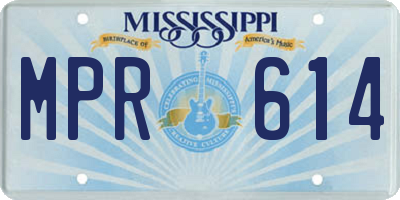 MS license plate MPR614