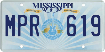 MS license plate MPR619