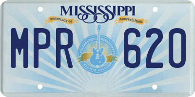 MS license plate MPR620