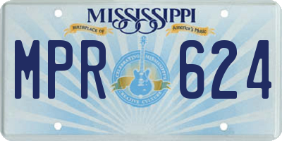 MS license plate MPR624