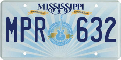 MS license plate MPR632