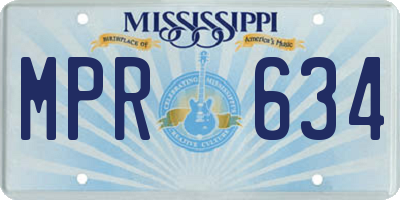 MS license plate MPR634