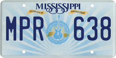 MS license plate MPR638