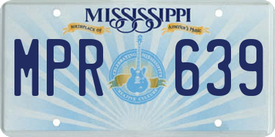 MS license plate MPR639
