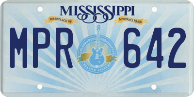 MS license plate MPR642