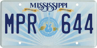 MS license plate MPR644