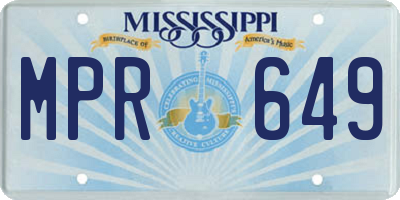 MS license plate MPR649