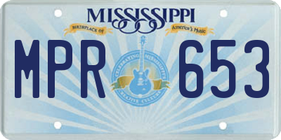 MS license plate MPR653