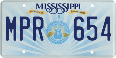 MS license plate MPR654