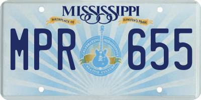 MS license plate MPR655