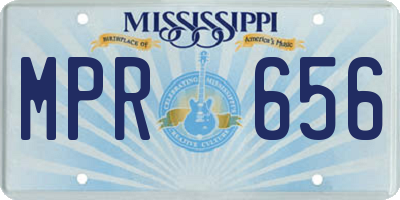 MS license plate MPR656
