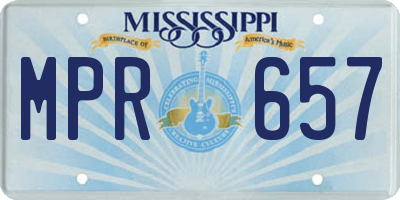 MS license plate MPR657