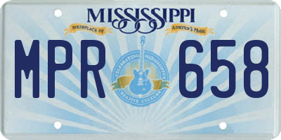 MS license plate MPR658