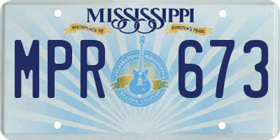 MS license plate MPR673