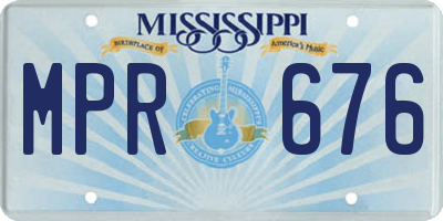 MS license plate MPR676