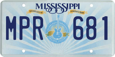 MS license plate MPR681