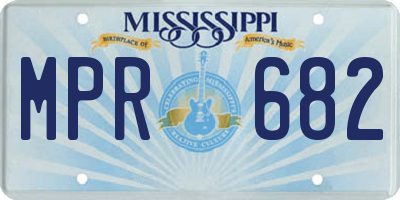 MS license plate MPR682