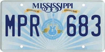 MS license plate MPR683