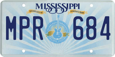 MS license plate MPR684