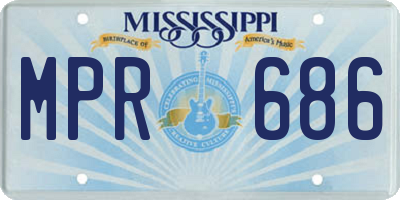 MS license plate MPR686