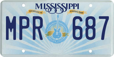 MS license plate MPR687