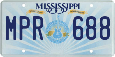 MS license plate MPR688