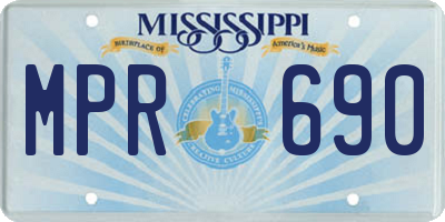 MS license plate MPR690