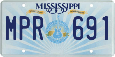 MS license plate MPR691