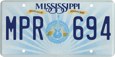 MS license plate MPR694