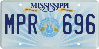 MS license plate MPR696