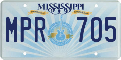 MS license plate MPR705