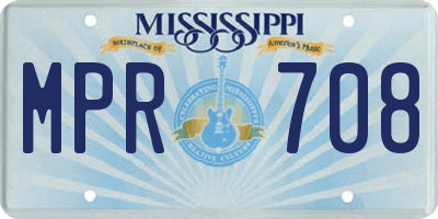 MS license plate MPR708