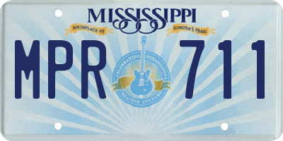 MS license plate MPR711