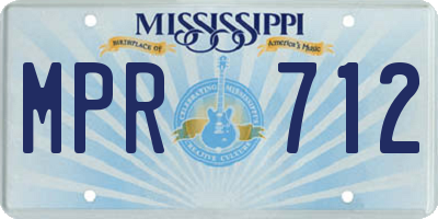 MS license plate MPR712