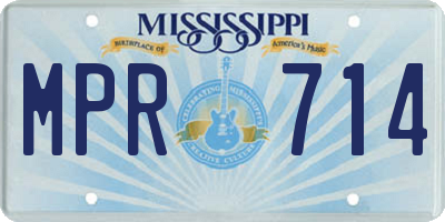 MS license plate MPR714