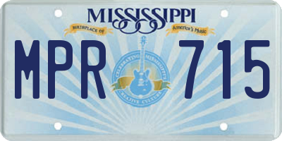 MS license plate MPR715