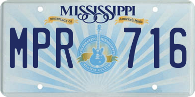 MS license plate MPR716