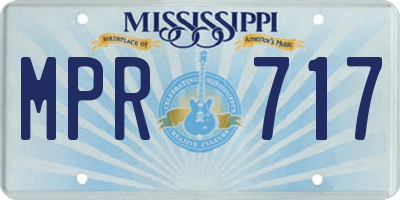 MS license plate MPR717