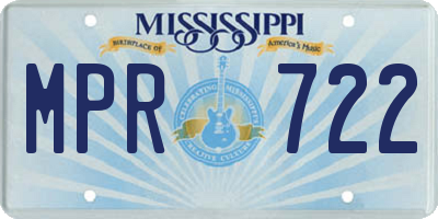 MS license plate MPR722