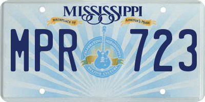 MS license plate MPR723