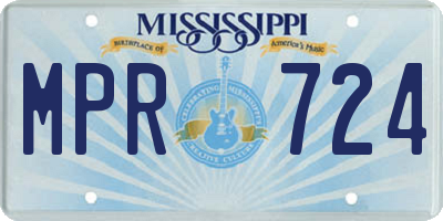 MS license plate MPR724