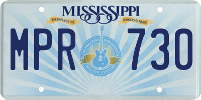 MS license plate MPR730