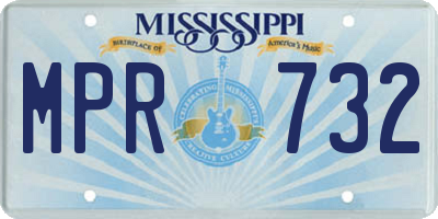 MS license plate MPR732